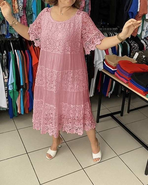 Chic Lace Sleeve Dress