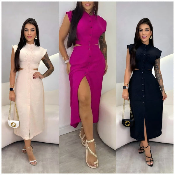 Elegant Split-Sleeve Dress