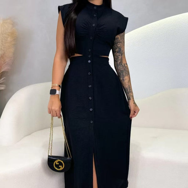 Elegant Split-Sleeve Dress