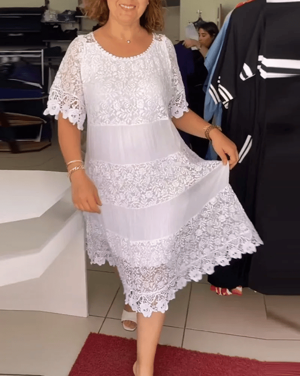 Chic Lace Sleeve Dress