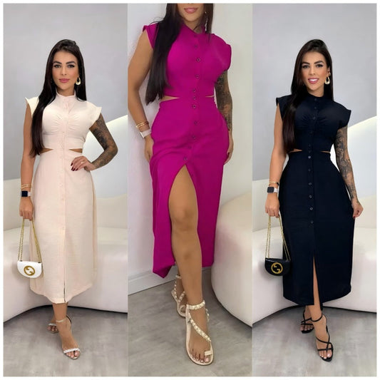 Elegant Split-Sleeve Dress