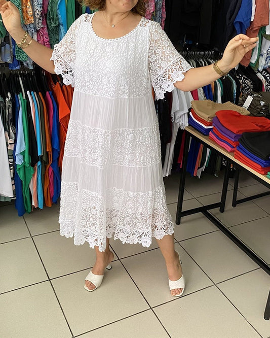 Chic Lace Sleeve Dress