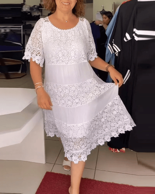 Chic Lace Sleeve Dress